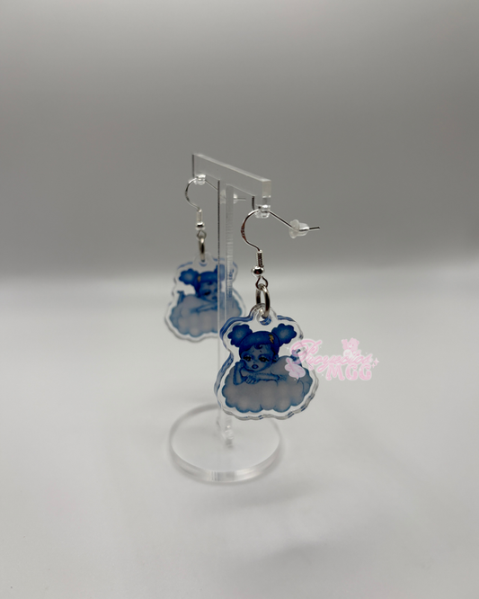 SadGirl Cloud Acrylic Earrings