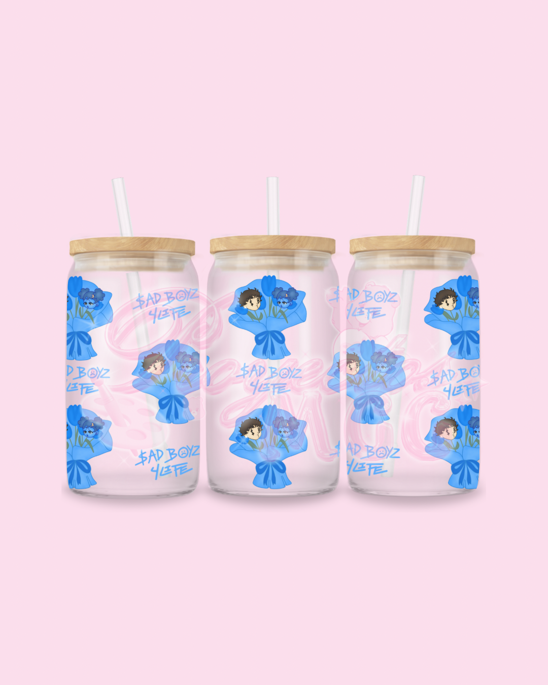 Blu SadBoy & SadGirl Ramo $B4L Glass Cup