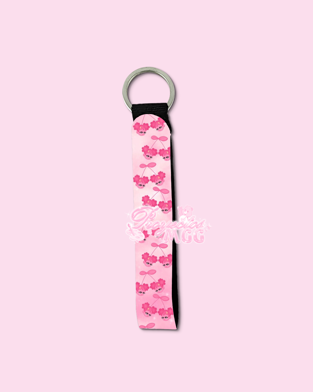 Pink SadGirl Cherry Wristlet Keychain