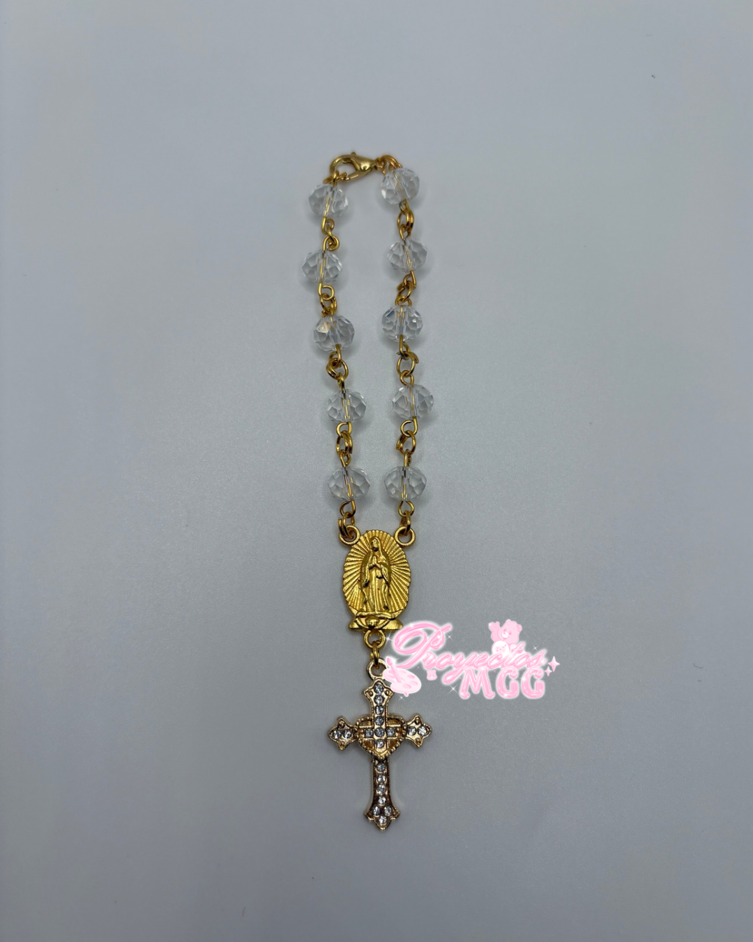 Gold Car Rosario - Clear