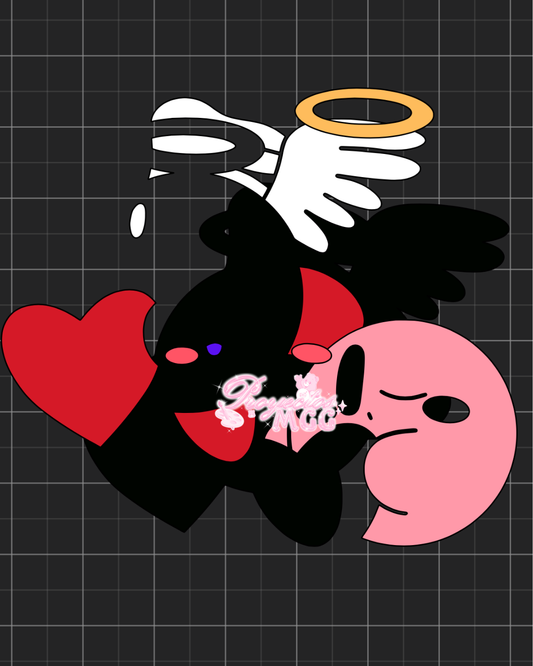 Cute Pink Puffball Heart SVG Digital File