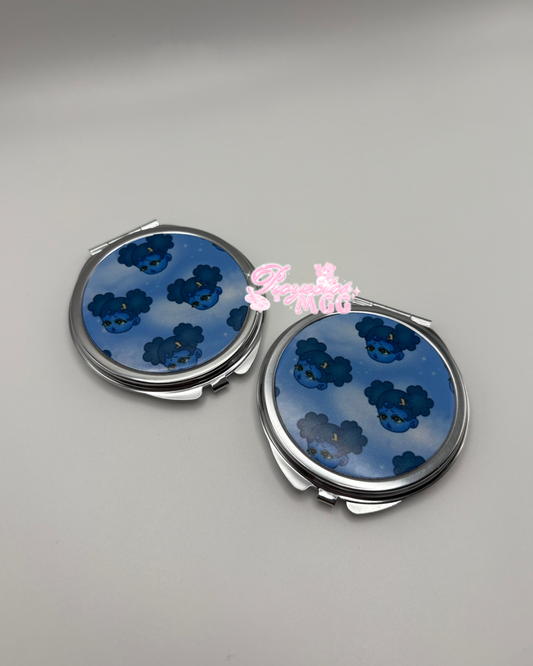 SadGirl Face Circle Compact Mirror