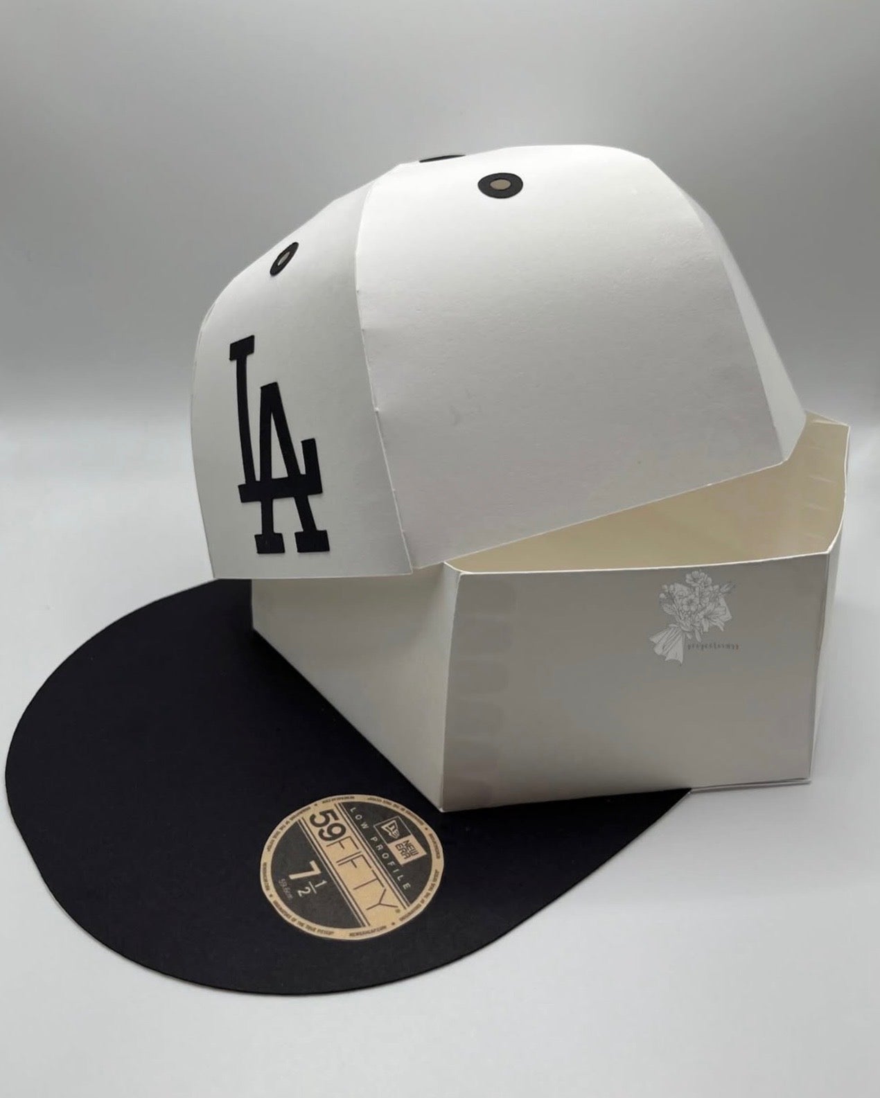 White LA Treat Box Hat