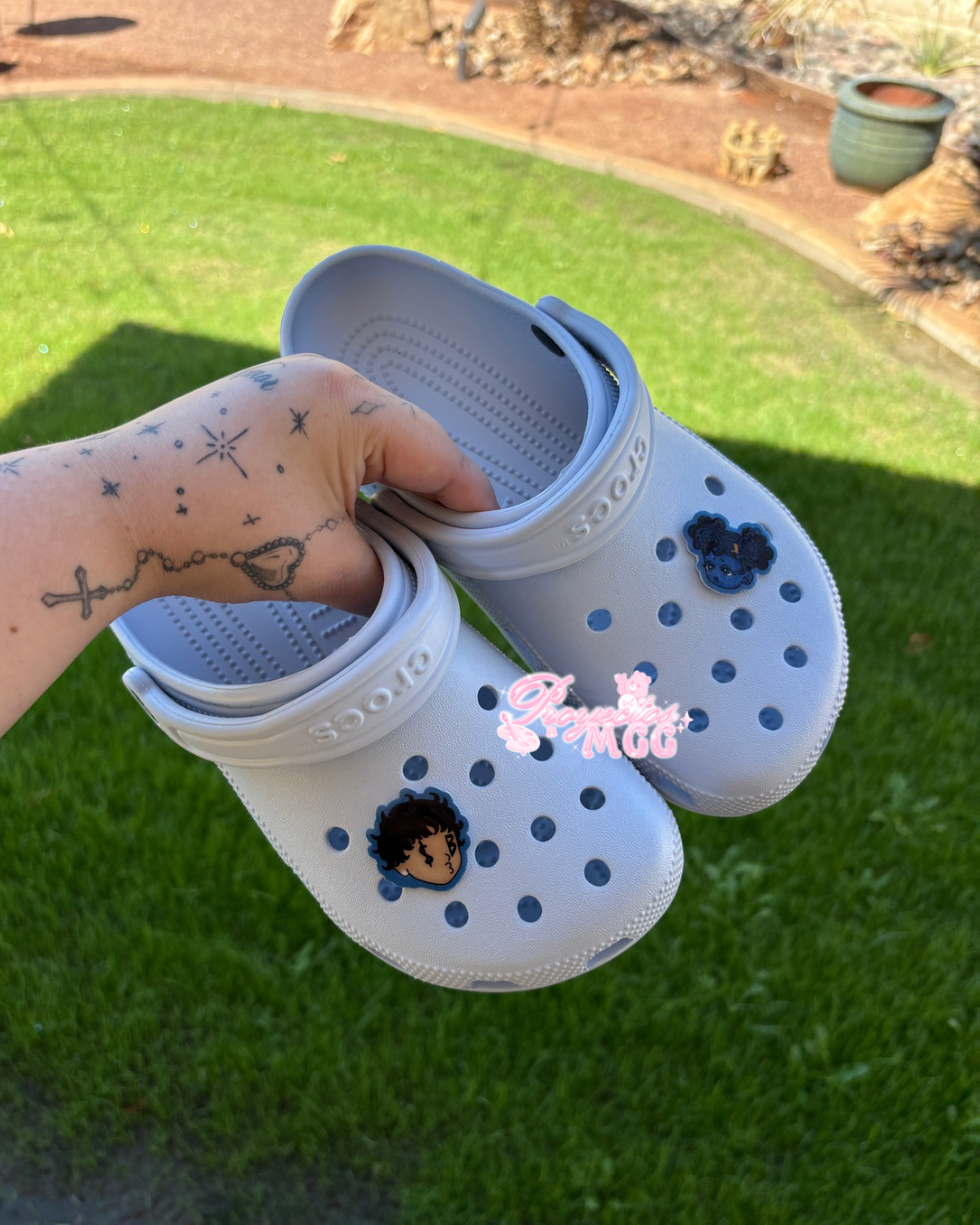 SadBoy & SadGirl Face Croc Charms Pair