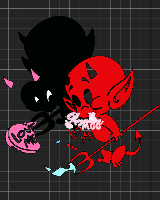 Hot Stuff “Love Me” SVG Digital File