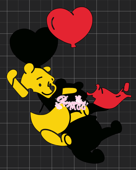 Pooh Heart Balloon SVG Digital File