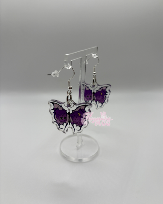 Purple SadGirl Butterfly Acrylic Earrings