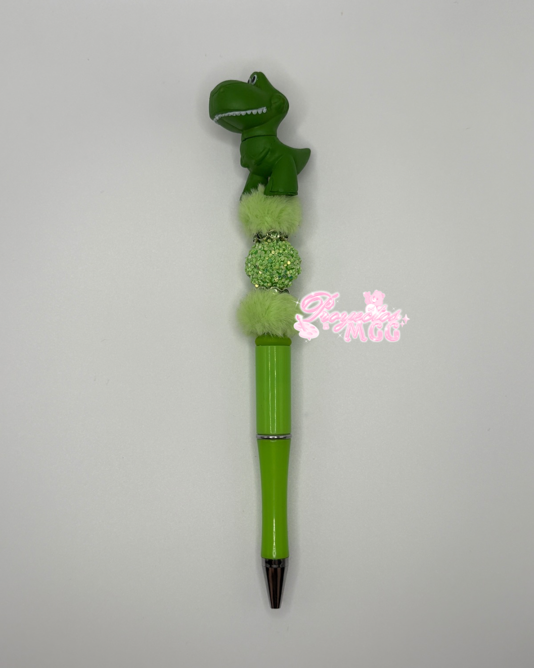 Green T-Rex Beaded Pen