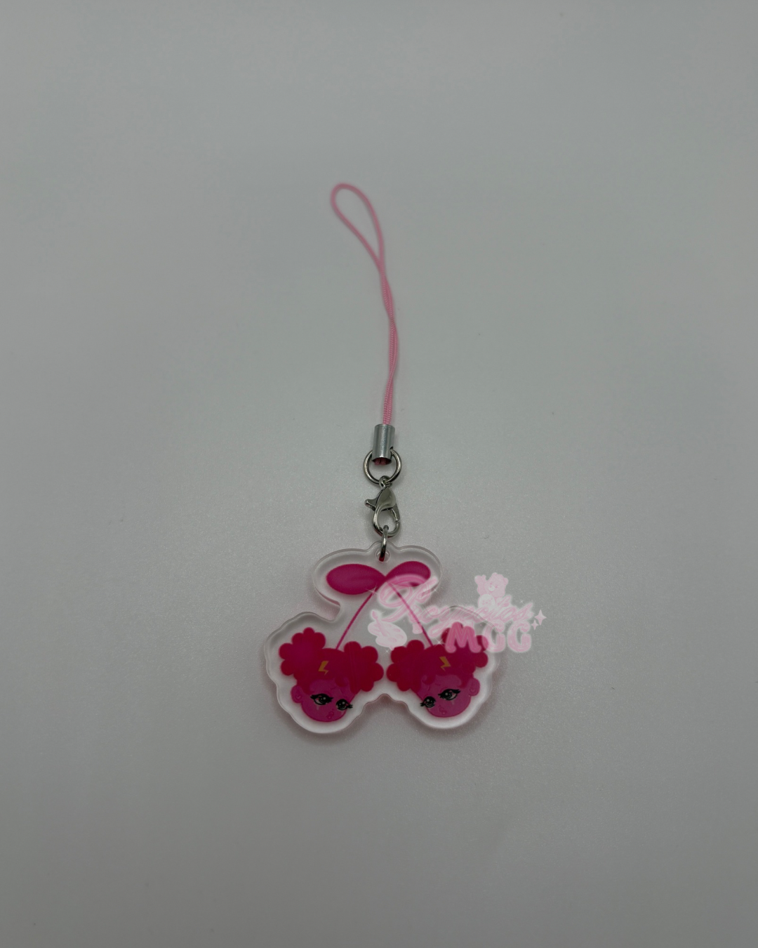 Pink SadGirl Cherry Acrylic Phone Charm