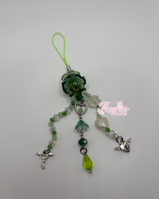 Jellyfish Green Phone Charm
