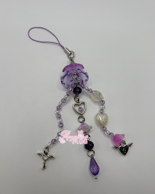 Jellyfish Purple Phone Charm