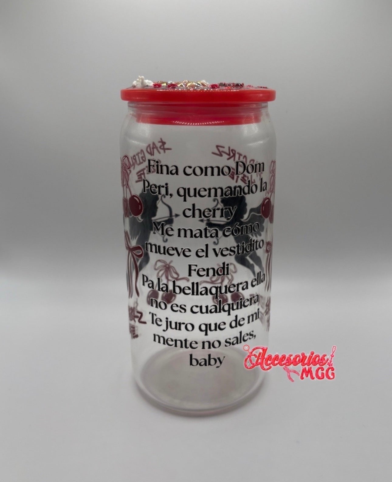 La Cherry SadGirl 16oz. Glass Cup