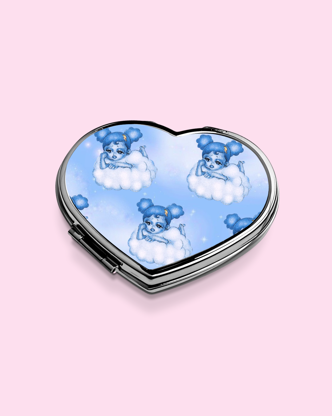 SadGirl Cloud Heart Compact Mirror