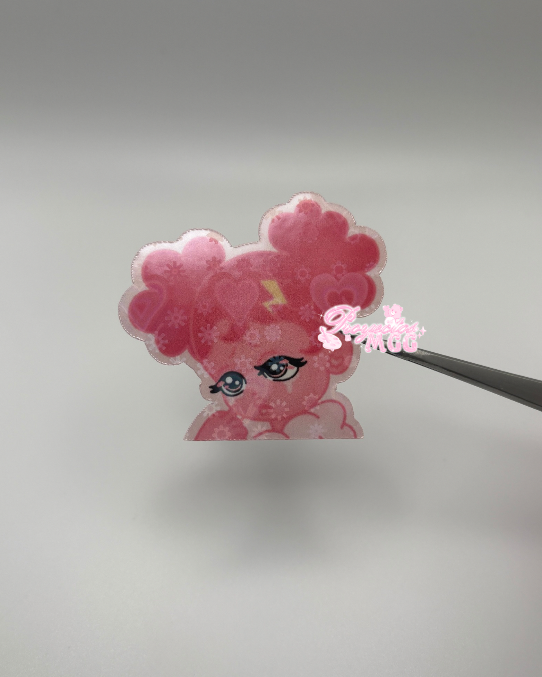 Pink SadGirl Peeker Holo Sticker