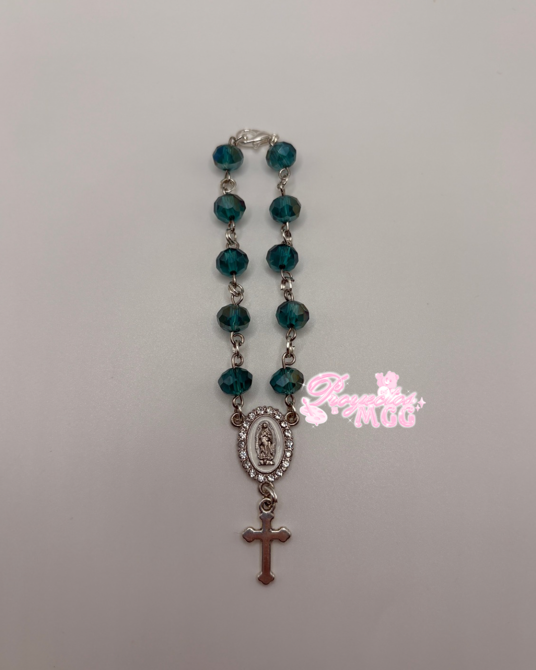 Silver Car Rosario - Dark Green