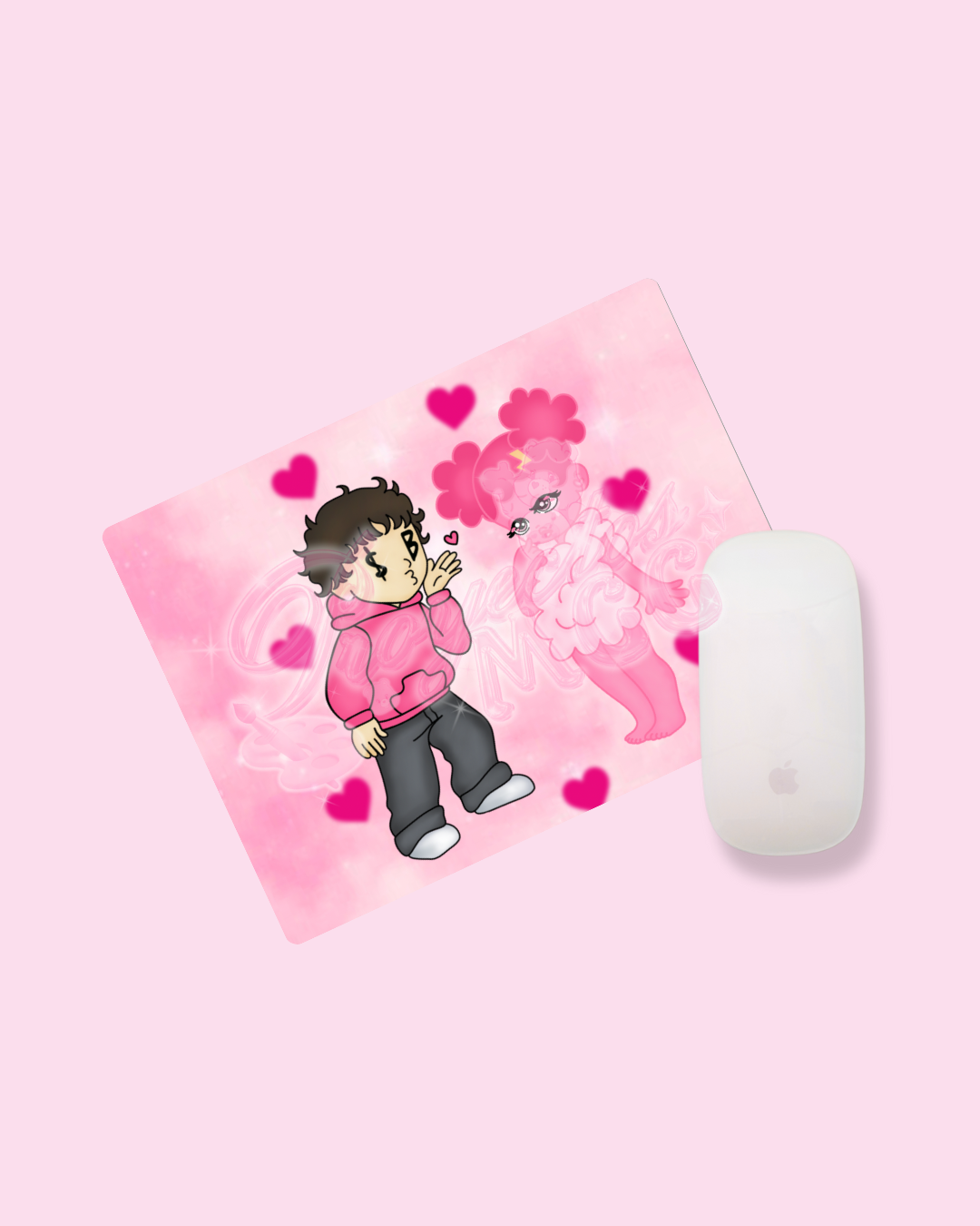 Pink SadBoy & SadGirl Mouse Pad