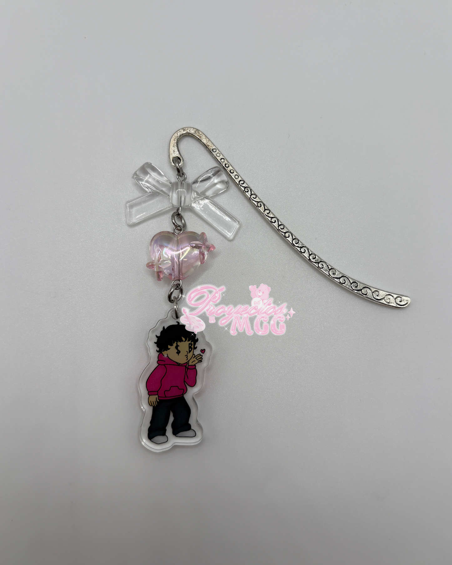 Pink SadBoy Acrylic Charm Bookmark