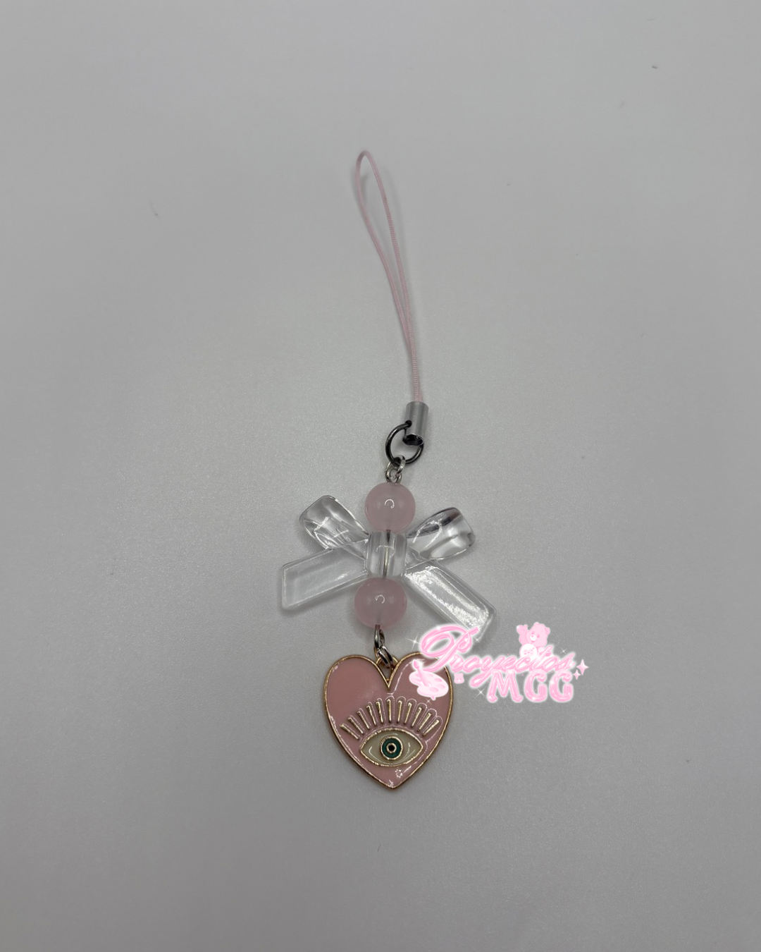 Pink Evil Eye Phone Charm