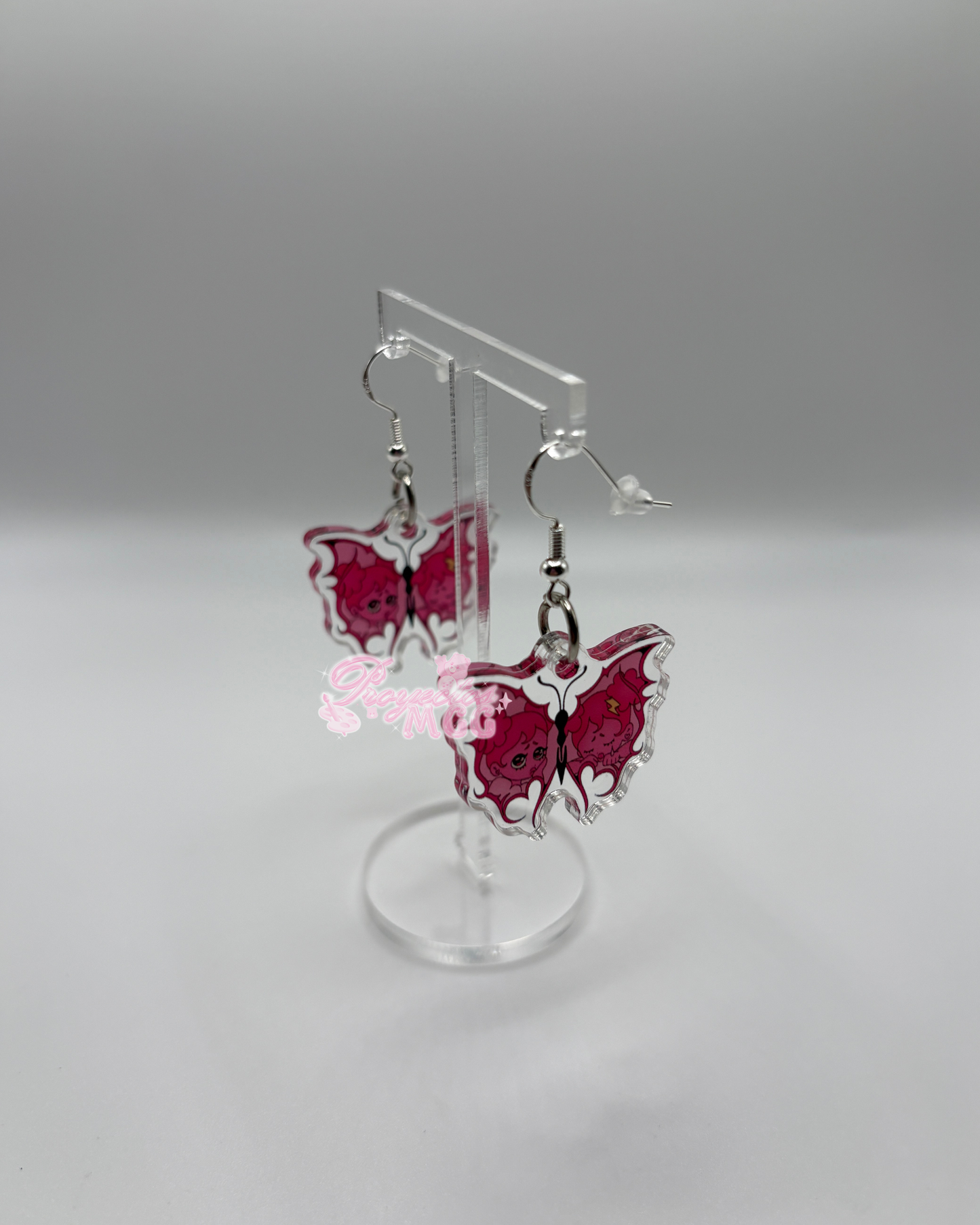 Pink SadGirl Butterfly Acrylic Earrings