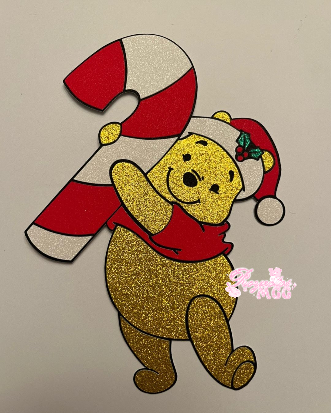 Pooh Candy Cane Bouquet Topper