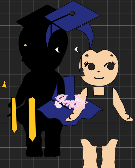 Sonny Cap & Gown Grad SVG Digital File
