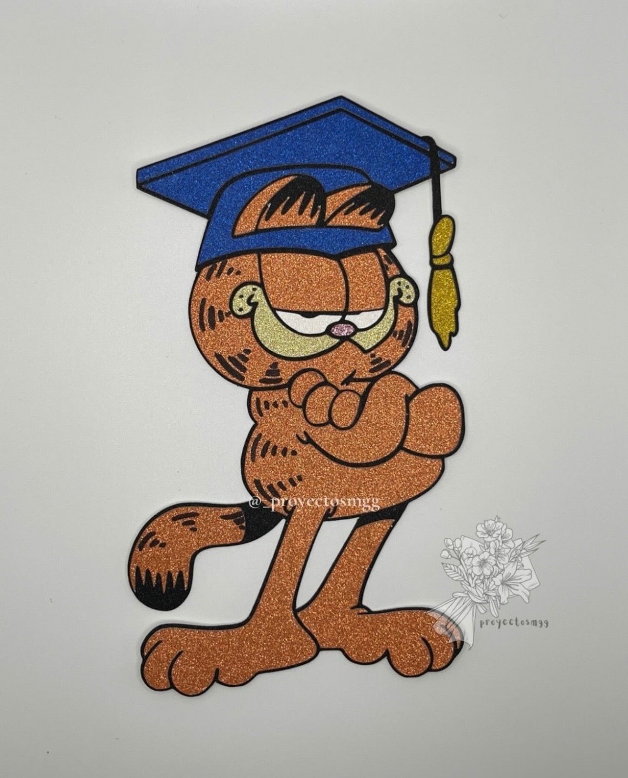 Ginger Cat Grad Bouquet Topper