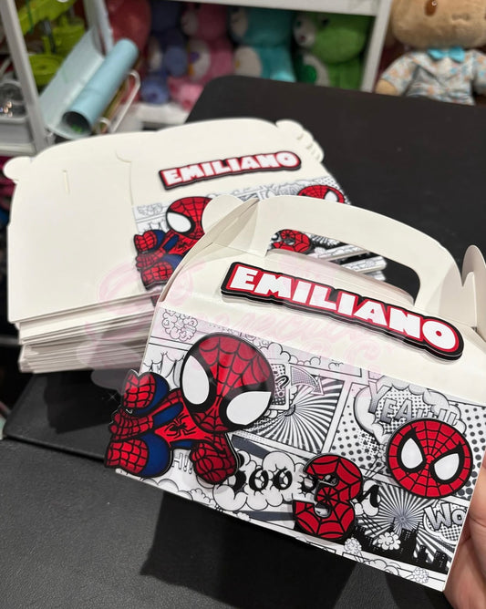 Spidey Themed Party Candy Boxes