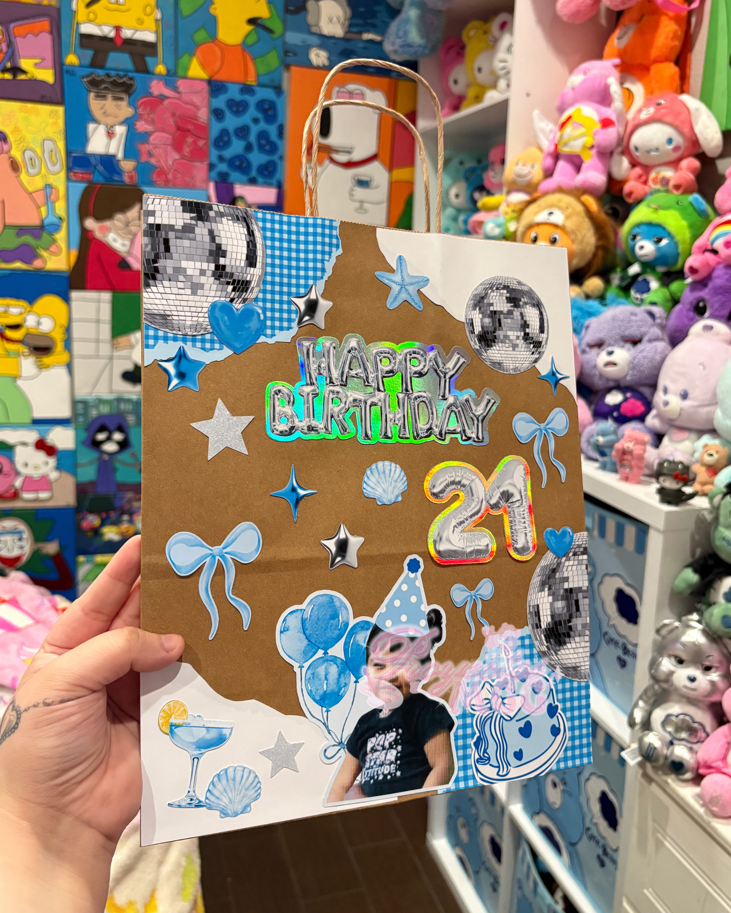 Scrapbook Style Birthday Gift Bag