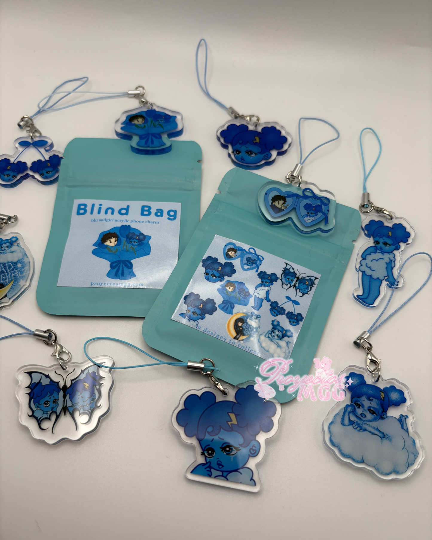 Blu SadGirl Acrylic Phone Charm Blind Bag