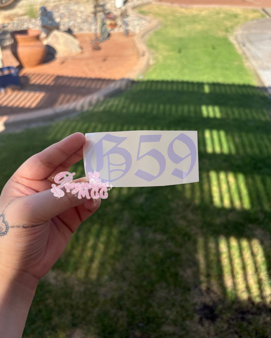 G59 Vinyl Car Decal