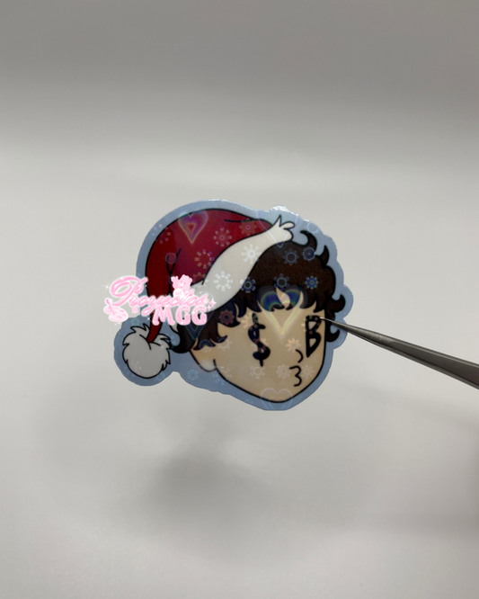 Xmas SadBoy Face Sticker