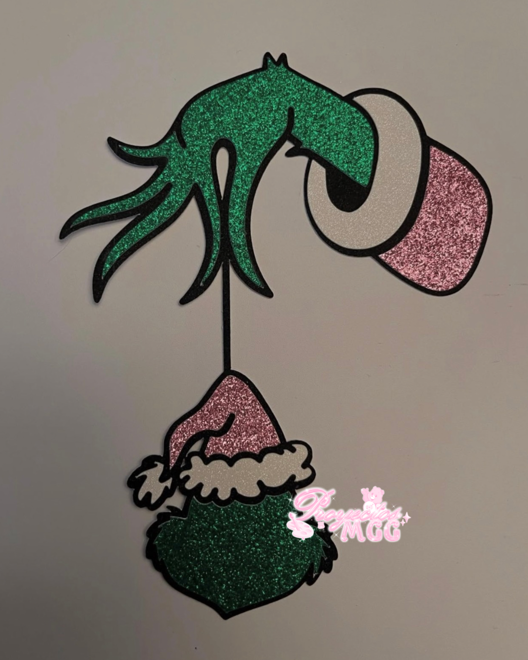 Grinch Hands Bouquet Topper