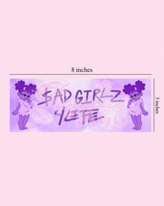 Purple SadGirl “SG4L” Bumper Car Decal