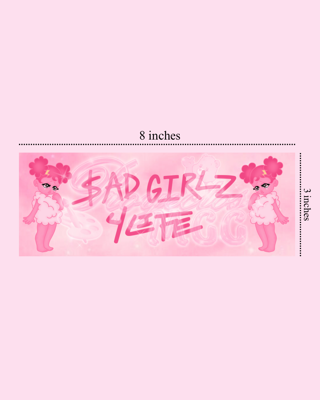 Pink SadGirl “SG4L” Bumper Car Decal