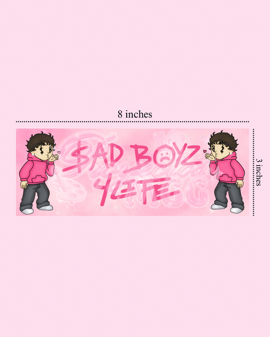 Pink SadBoy “SB4L” Bumper Car Decal