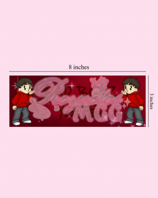 Red SadBoy “SB4L” Bumper Car Decal