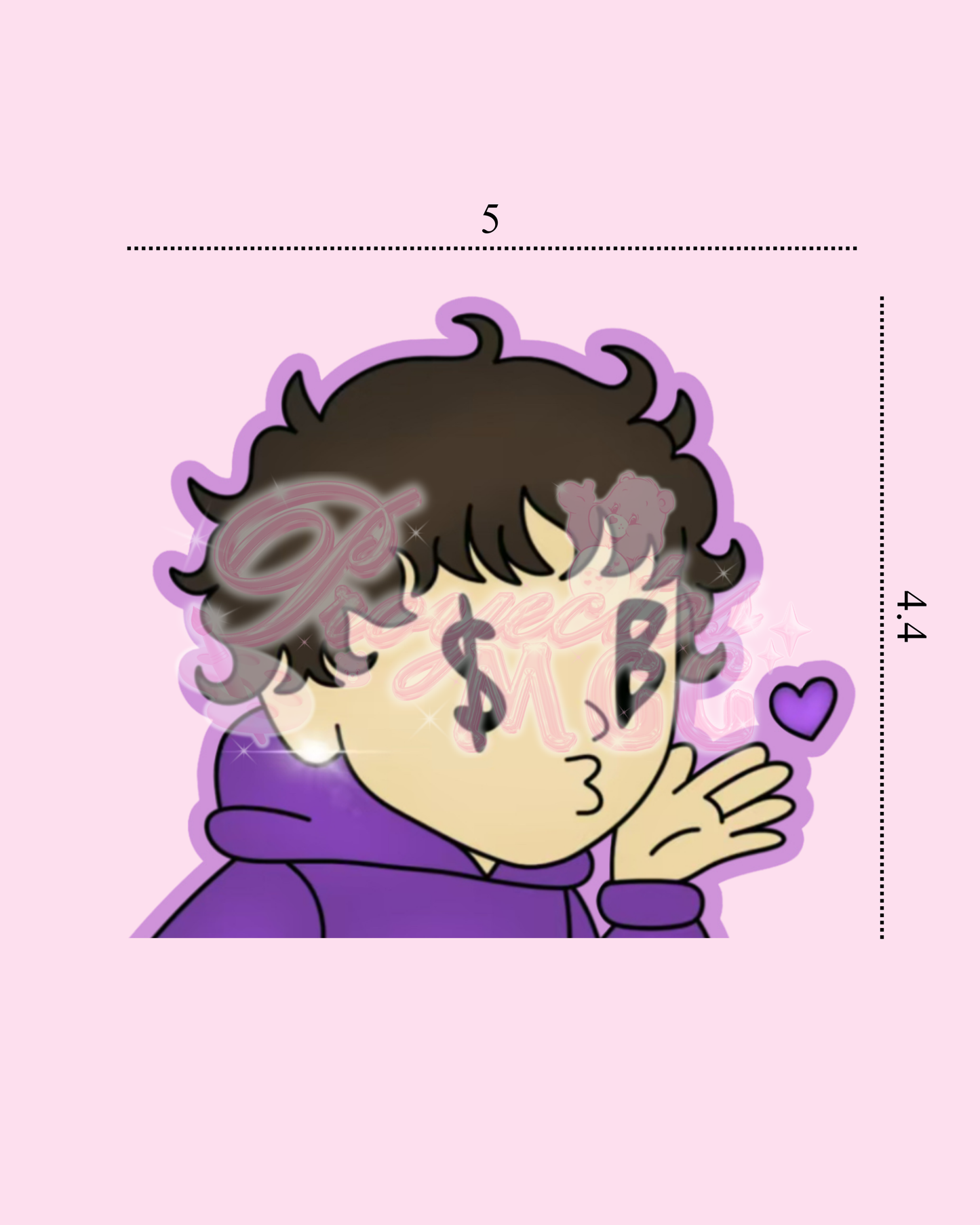 Purple SadBoy Peeker Car Decal