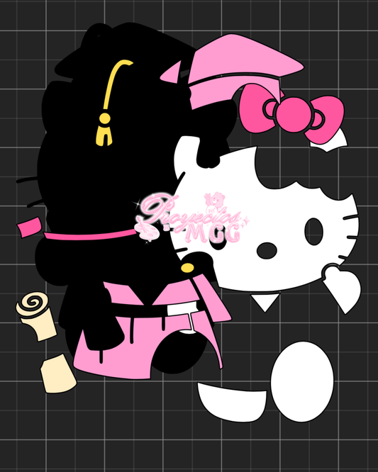 HK Grad Outfit Gown SVG Digital File