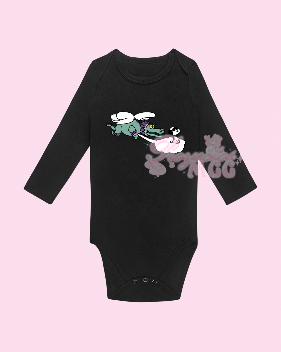 Snoop x Musica Long Sleeve Black Onesie