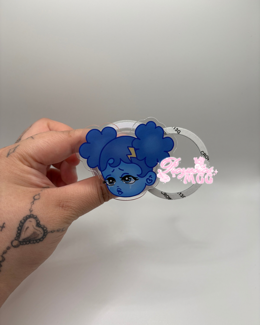 SadGirl Face Acrylic Magsafe Phone Grip