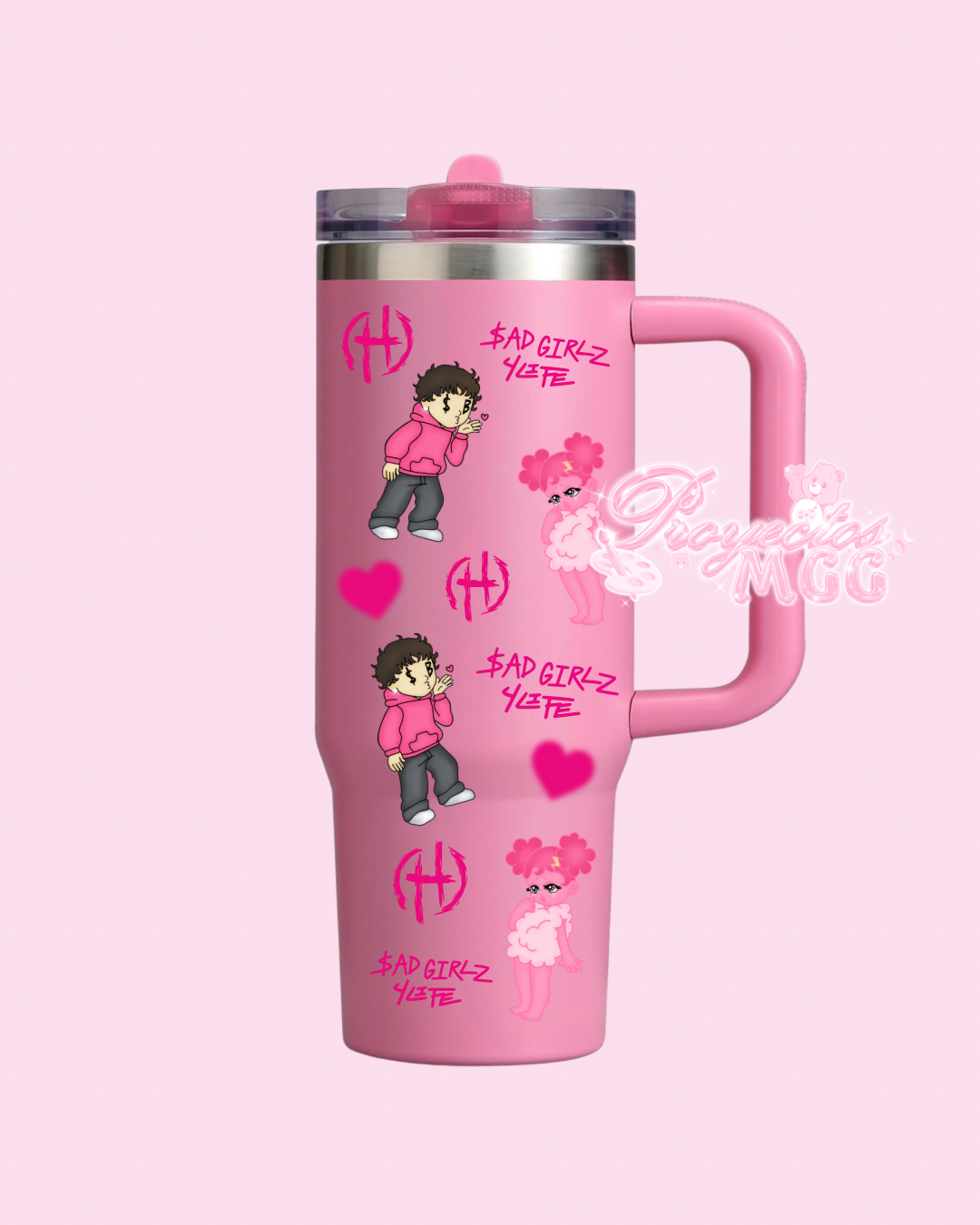 Pink SadBoy & SadGirl $G4L Tumbler