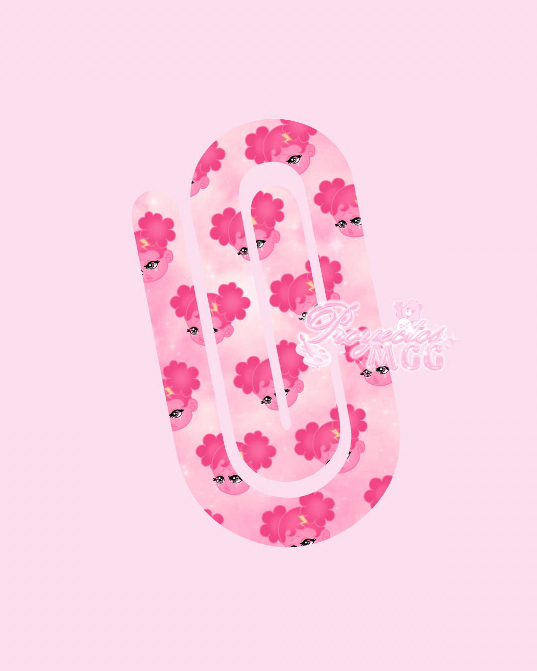 Pink SadGirl Face Paperclip