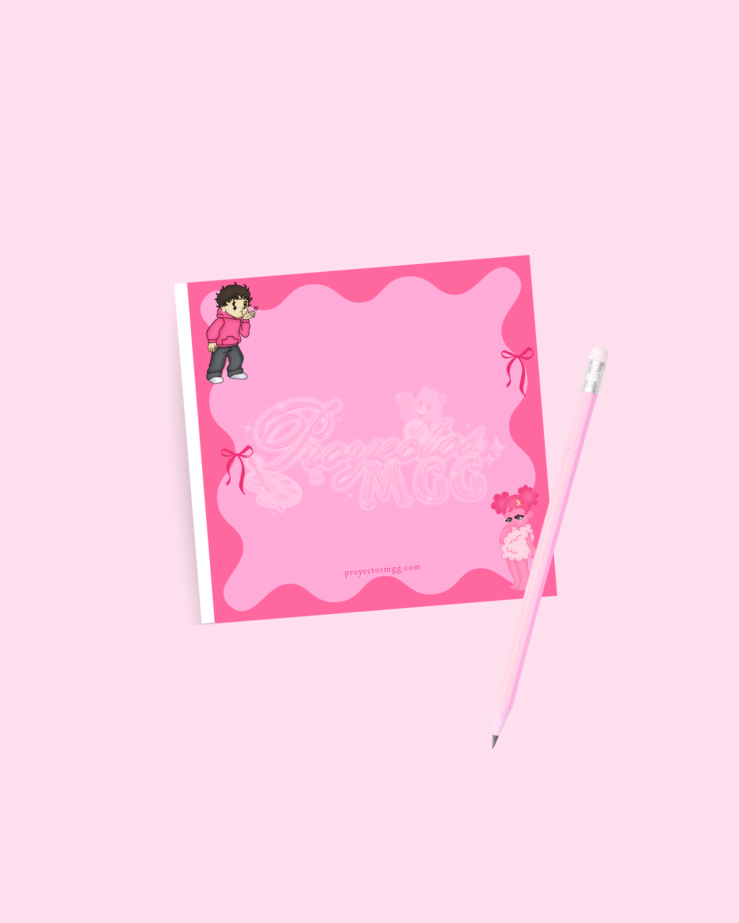 Pink SadBoy & SadGirl Memo Note Pad