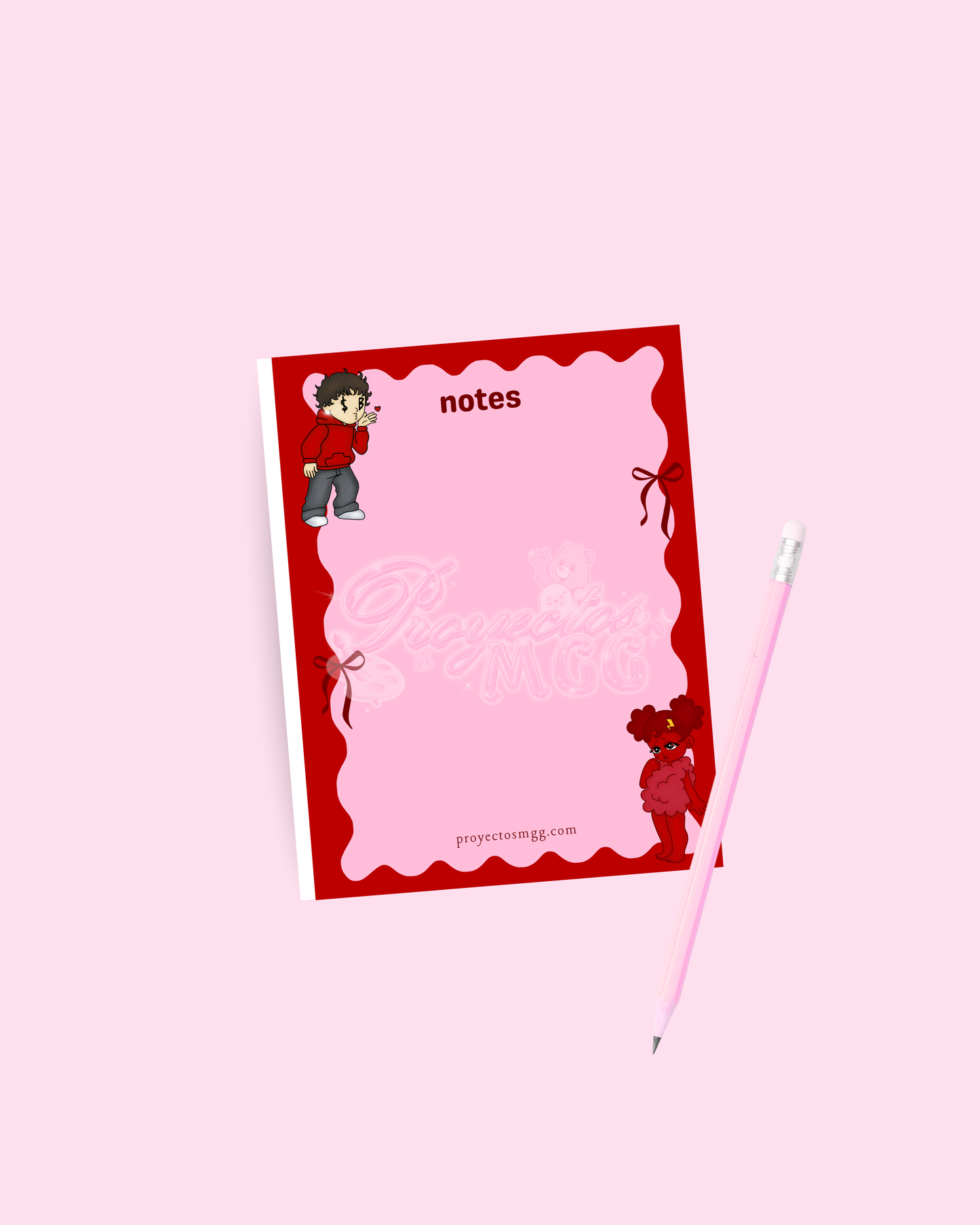 Red SadBoy & SadGirl Notepad