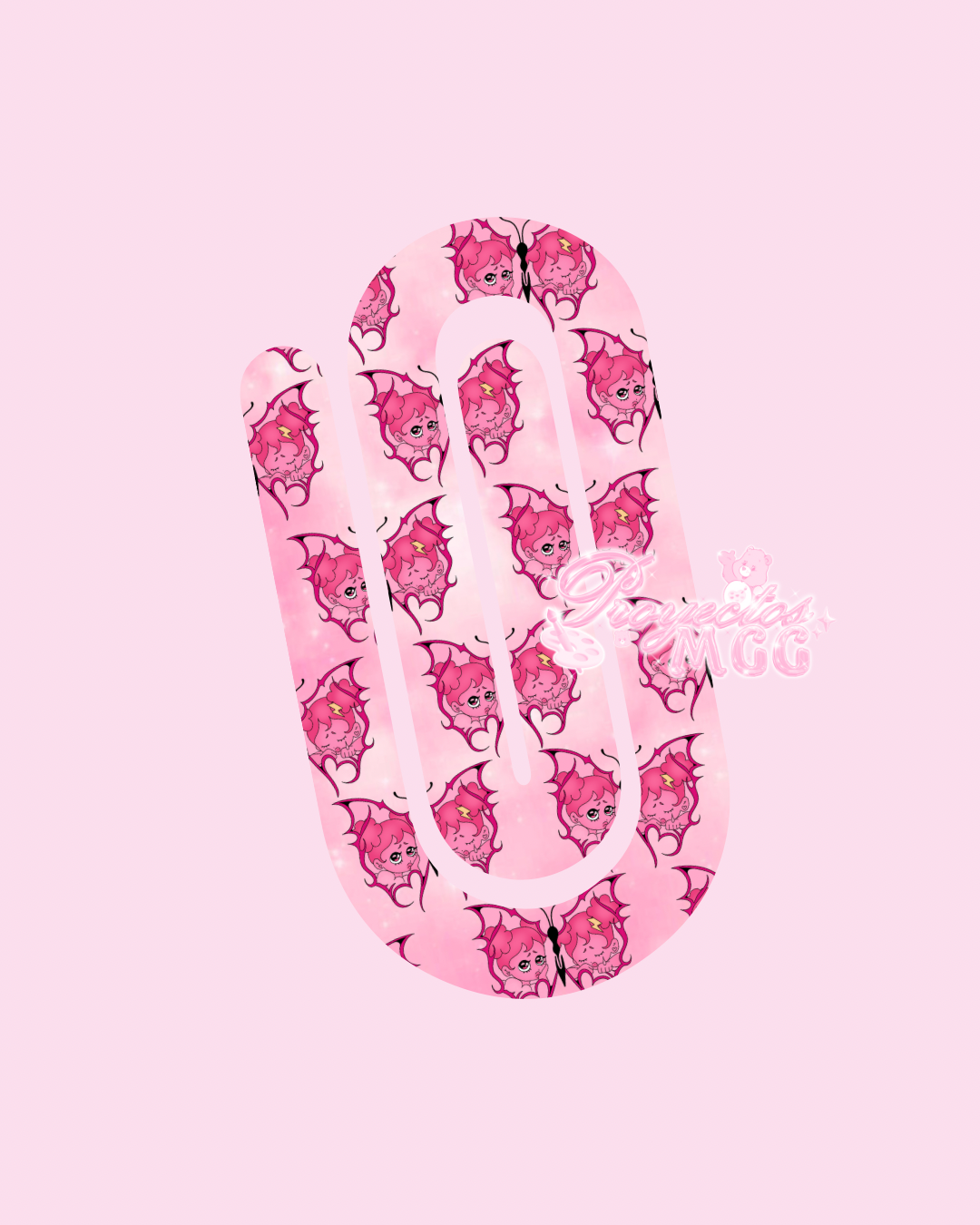 Pink SadGirl Butterfly Paperclip
