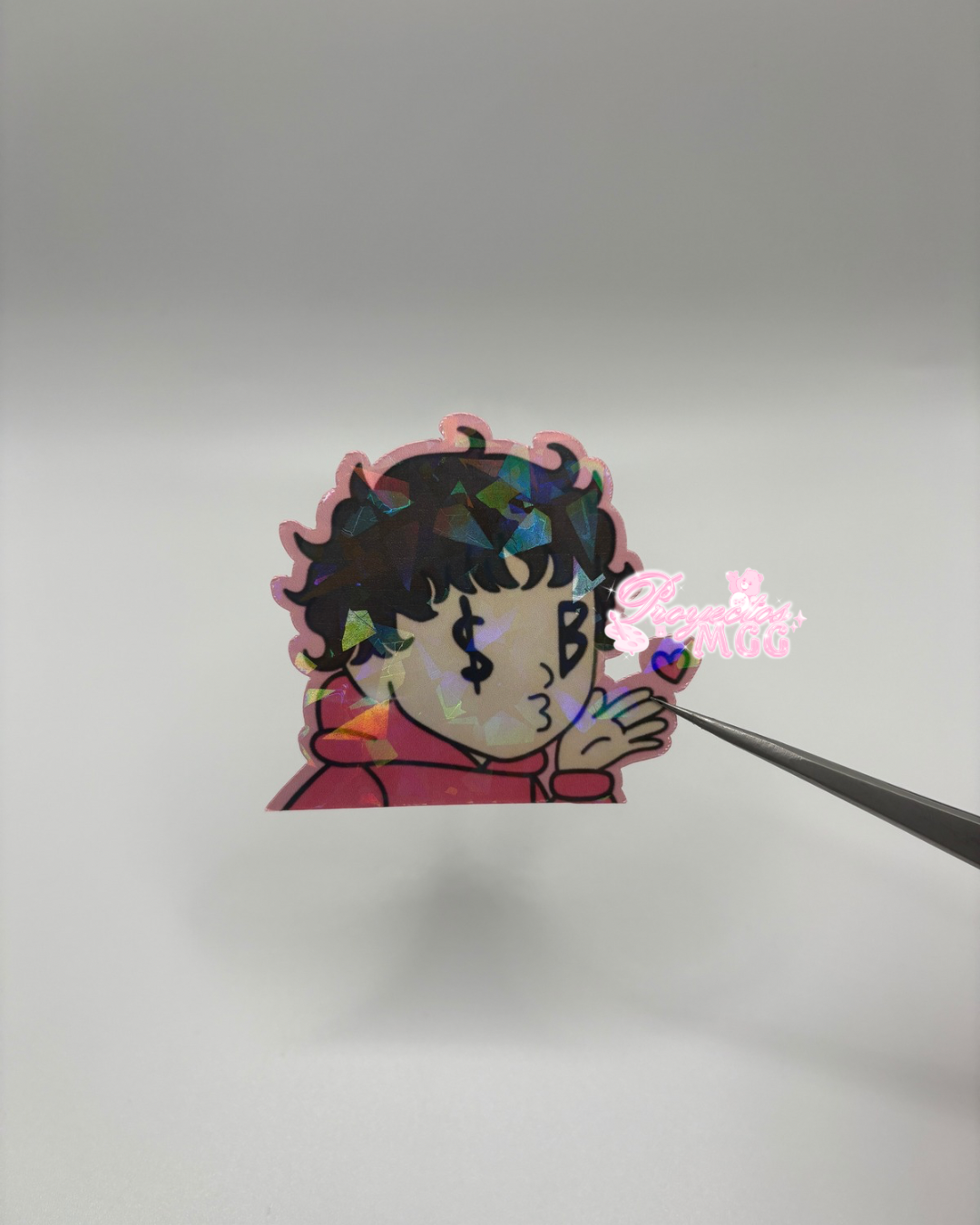 Pink SadBoy Peeker Sticker