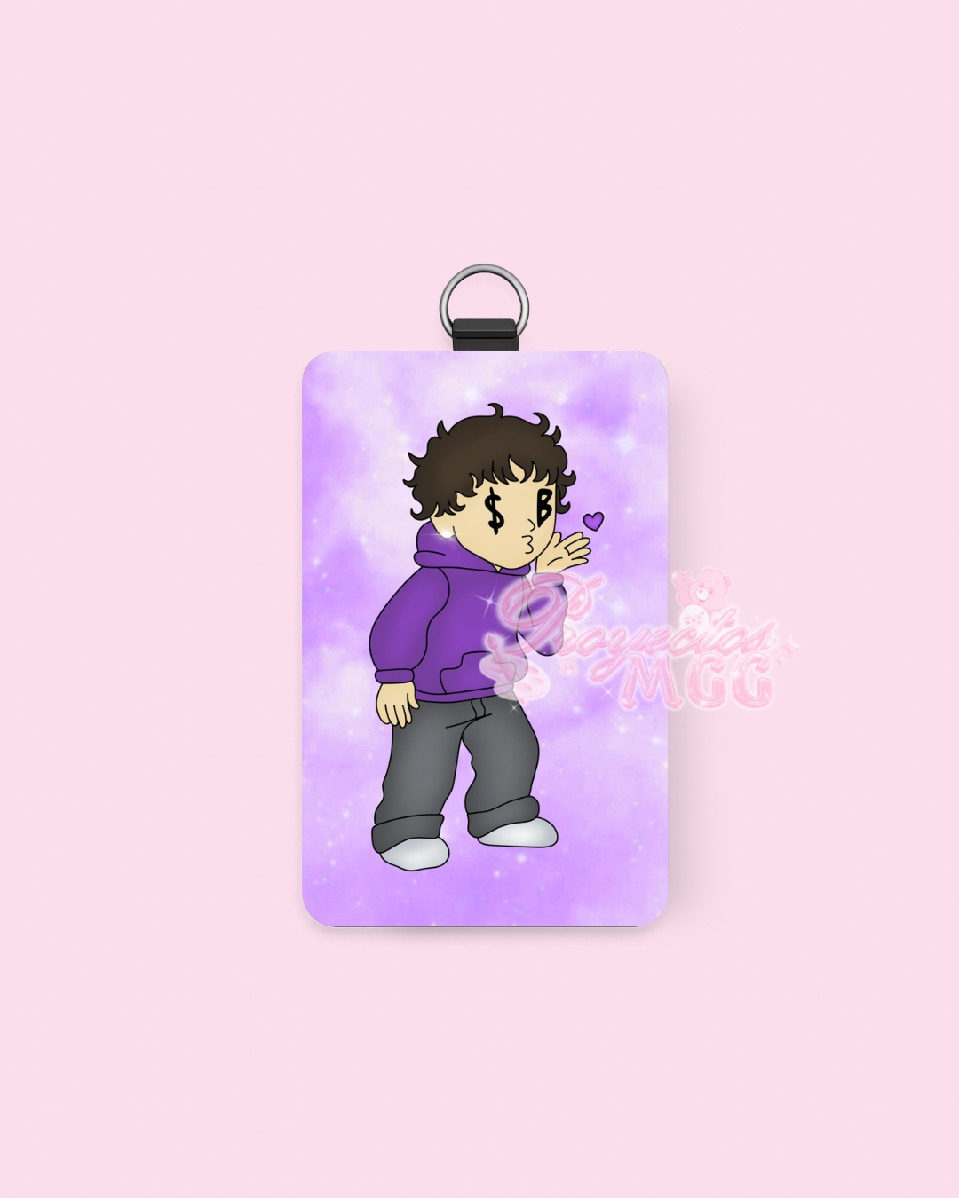 Purple SadBoy ID Badge Holder