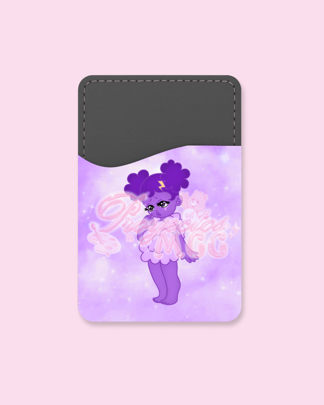 Purple SadGirl Phone Card Holder
