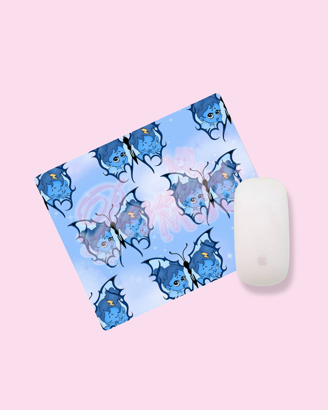 Blu SadGirl Butterfly Mouse Pad