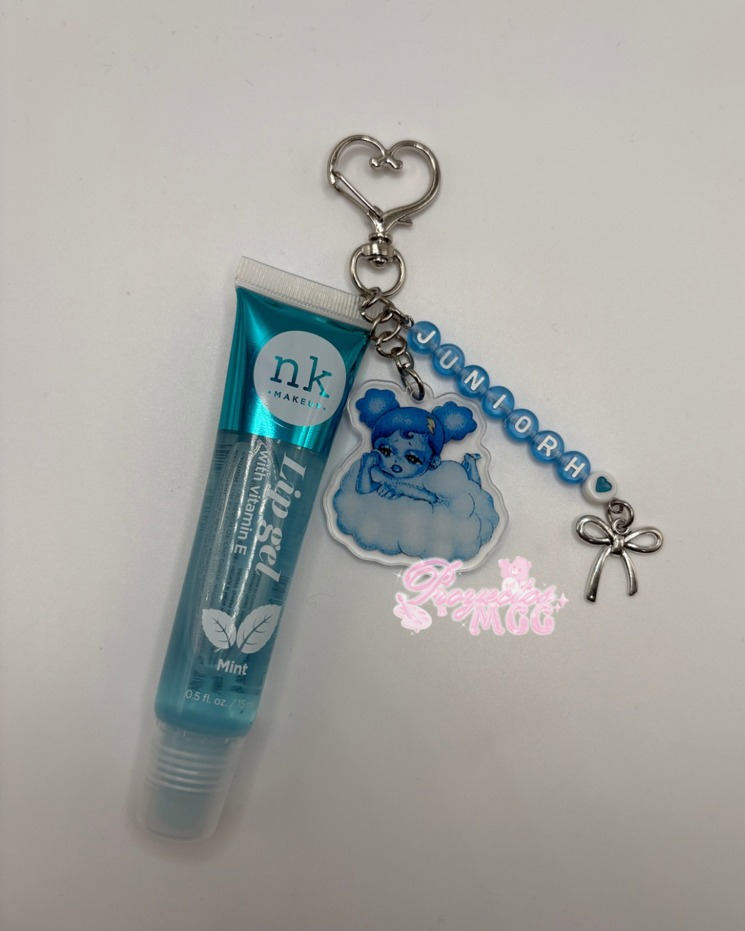 Blu SadGirl Cloud Acrylic Lip Gloss Keychain